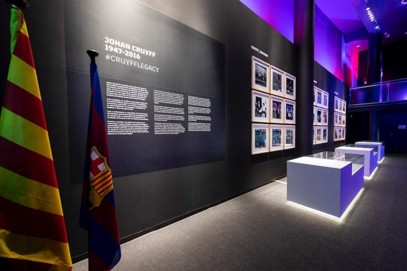 Johan Cruyff in FC Barcelona Museum